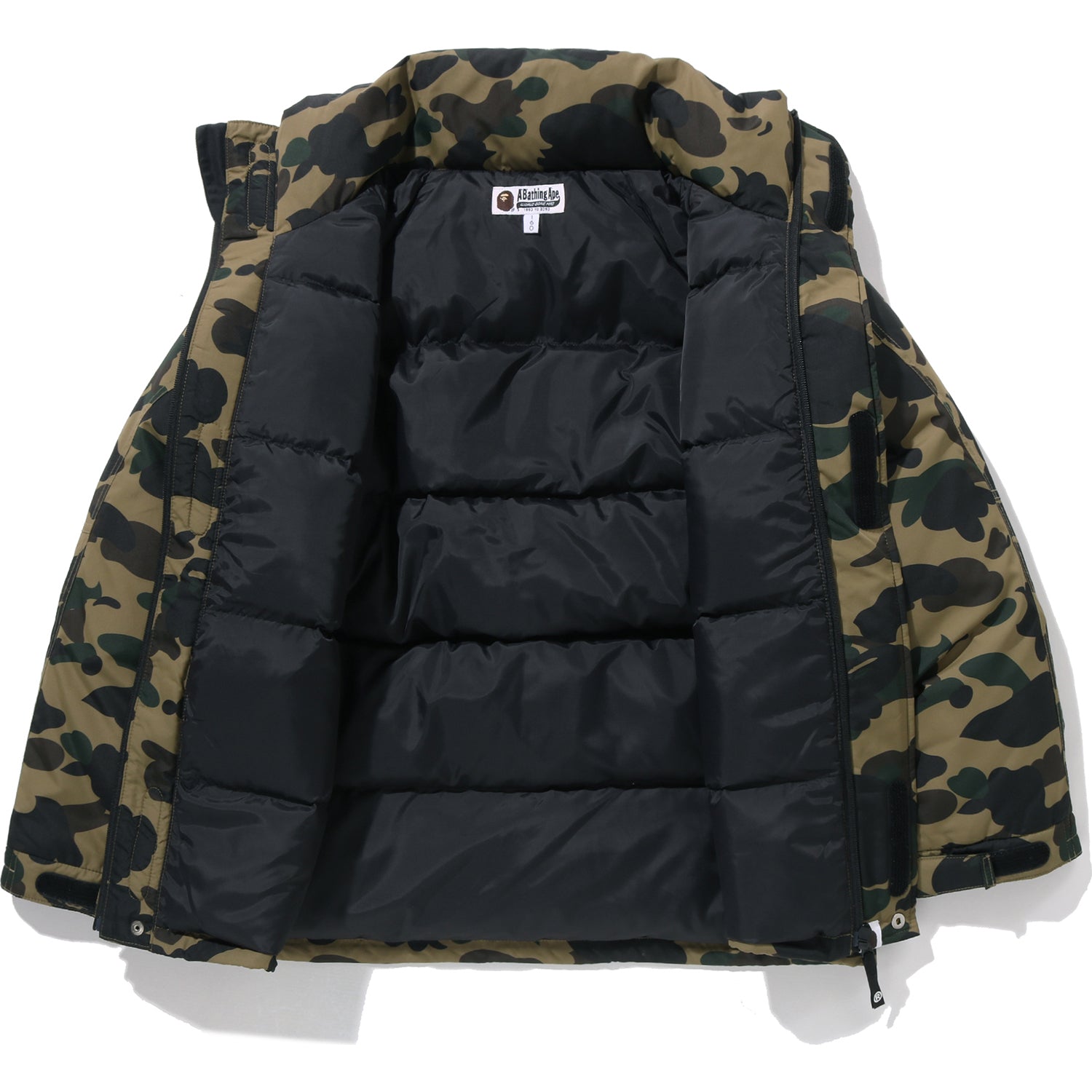 A BATHING APE / ダウンジャケット/XS/ナイロン/KHK/カモフラ/1st camo board puffer jacket 1ST CAMO SNOWBOARD DOWN JACKET JR KIDS – us.bape.com