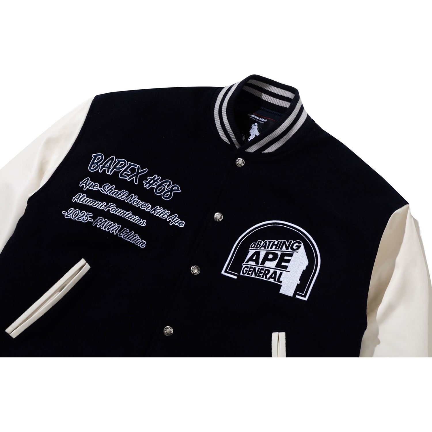BAPE BY KAZUKI KURAISHI MULTI LOGO VARSITY DOWN JACKET MENS – us