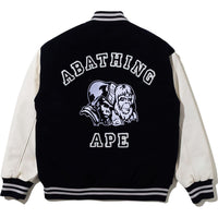 BAPE BY KAZUKI KURAISHI MULTI LOGO VARSITY DOWN JACKET MENS