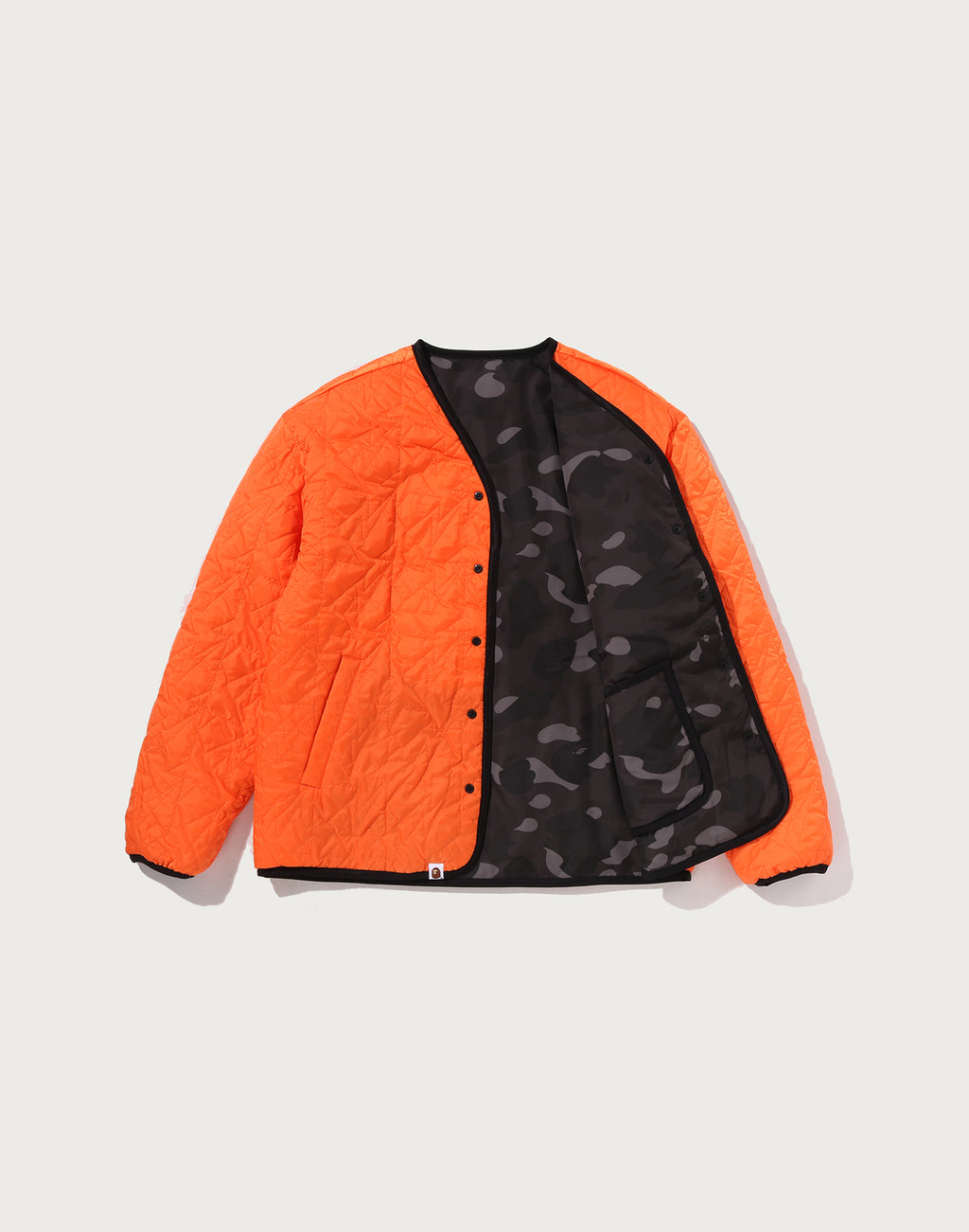 COLOR CAMO STA QUILTING REVERSIBLE LIGHT DOWN JACKET MENS
