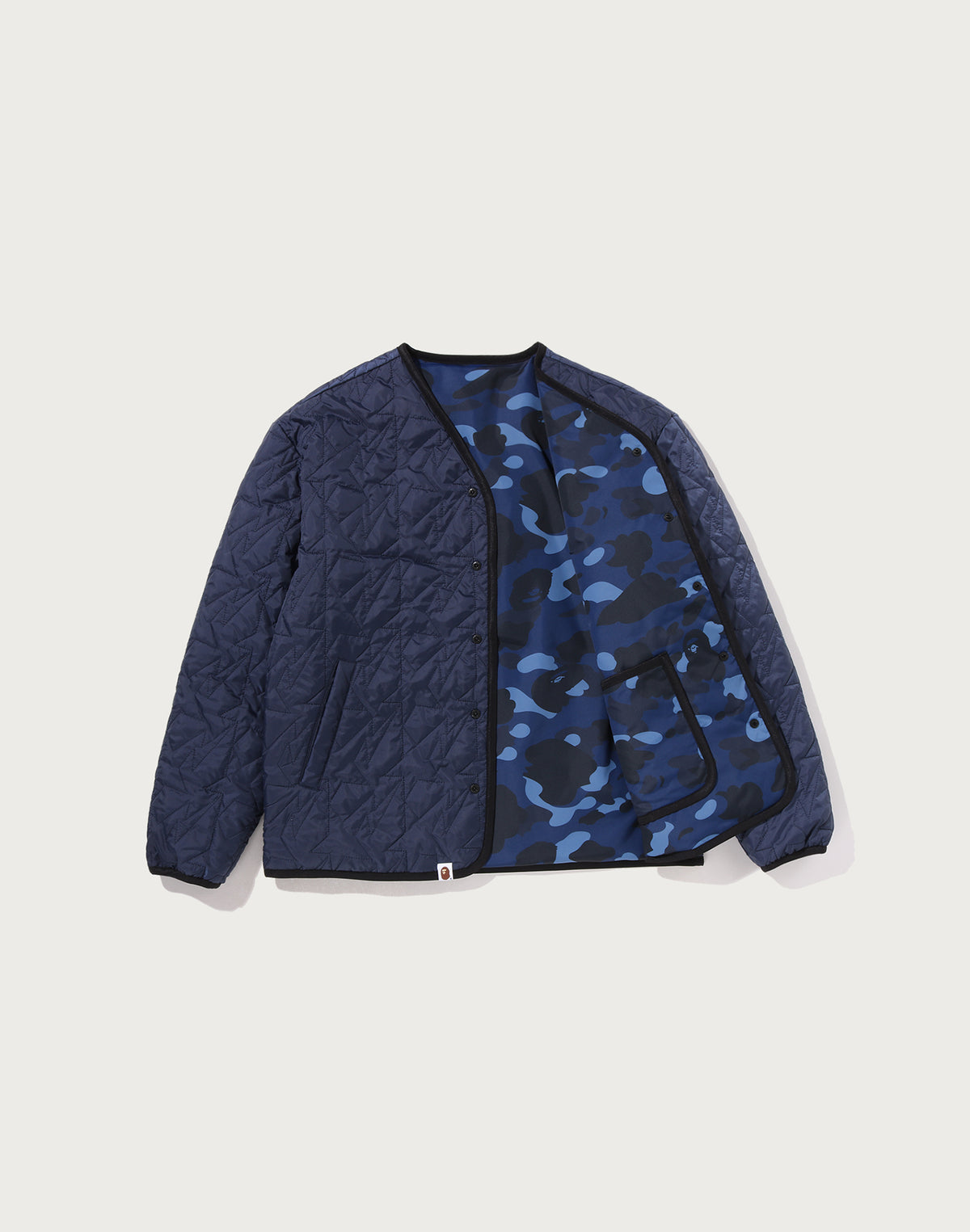 COLOR CAMO STA QUILTING REVERSIBLE LIGHT DOWN JACKET MENS
