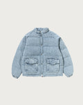 LINE CAMO JACQUARD DENIM CLASSIC DOWN JACKET MENS