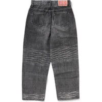 FAKE PRINT STA LOOSE FIT DENIM PANTS MENS