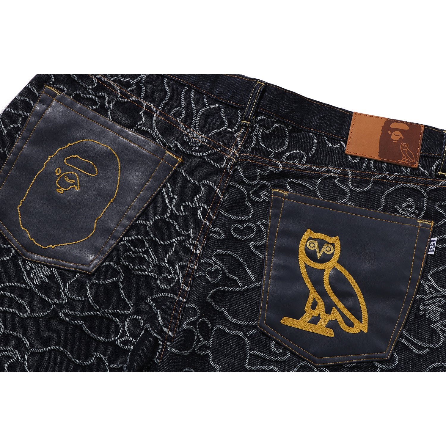 BAPE X OVO NEON 1ST CAMO JACQUARD DENIM PANTS MENS – us.bape.com