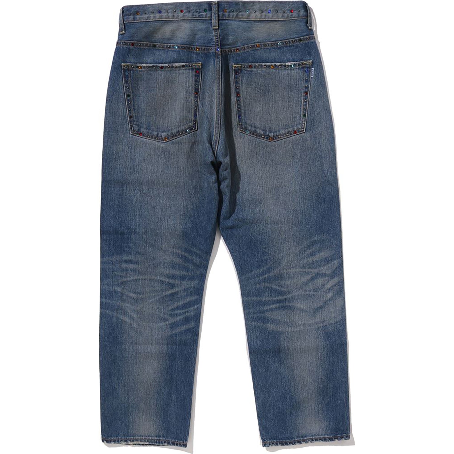 A BATHING APE デニムパンツ ストーン A BATHING APE（アベイシングエイプ）の「CRYSTAL STONE SHARK HIGH