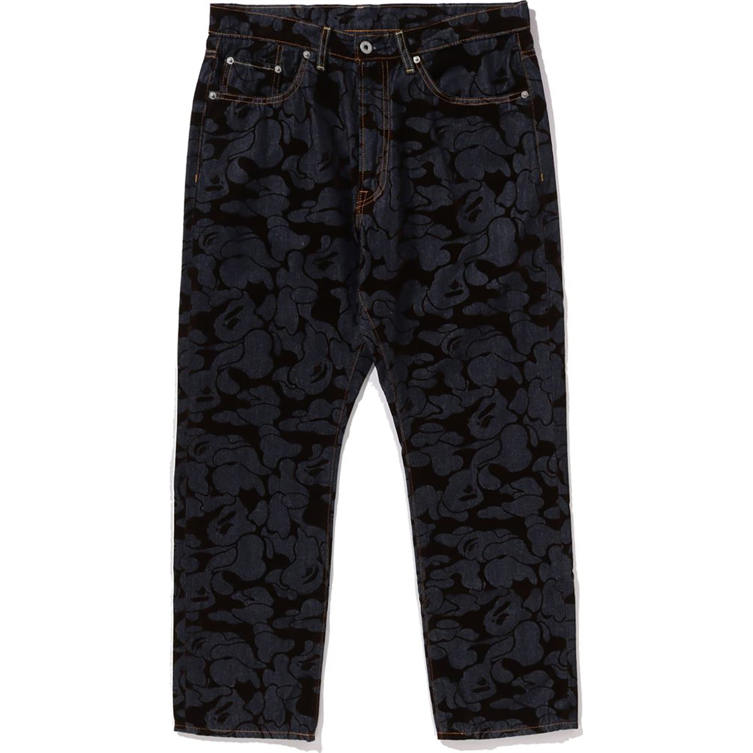 パンツ BAPE 1ST CAMO LOOSE FIT DENIM PANTS Buy A Bathing Ape 1St Camo Destroyed Loose Fit 12Oz Denim Pants in
