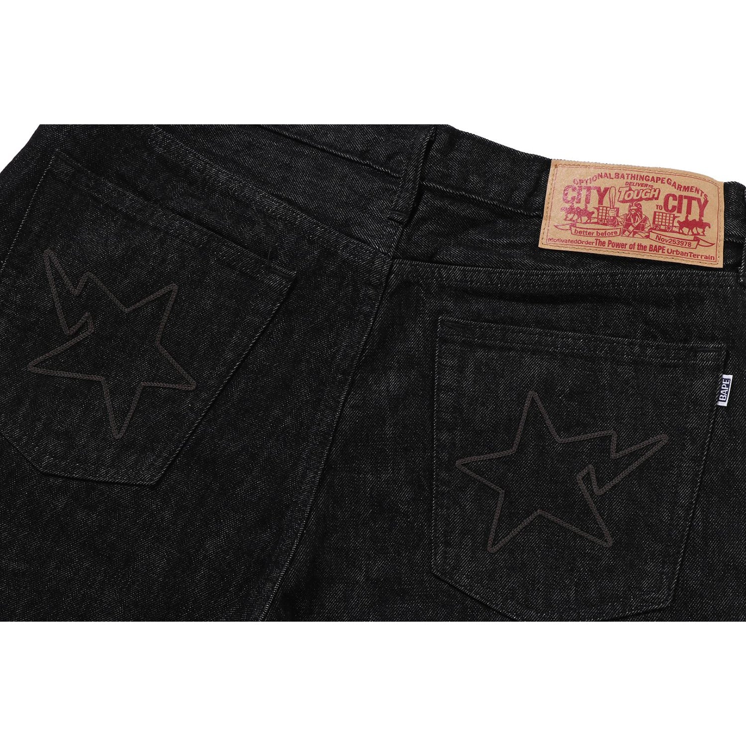 STA REGULAR FIT 13 OZ DENIM PANTS MENS – us.bape.com