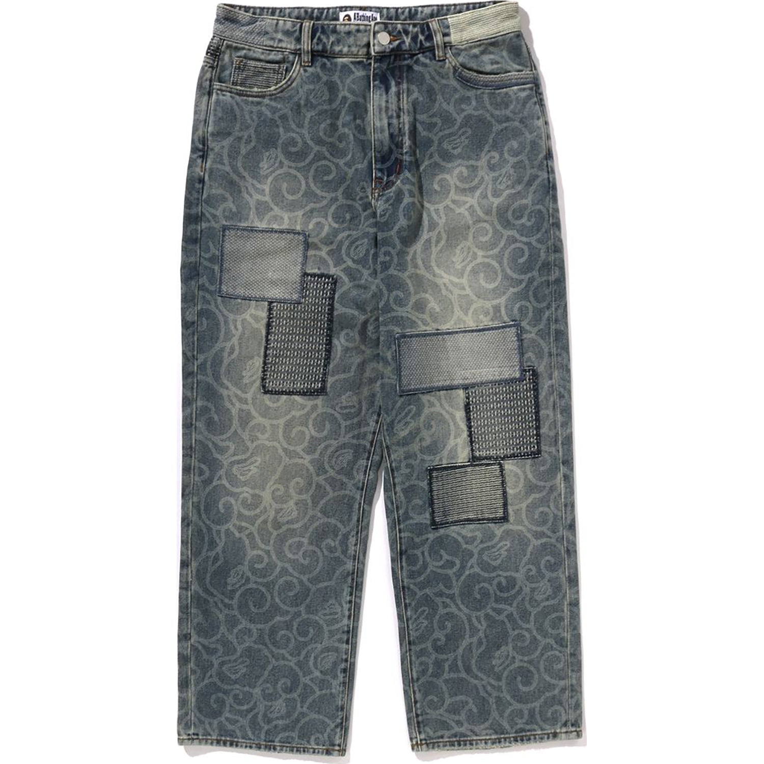 パンツ BAPE 1ST CAMO LOOSE FIT DENIM PANTS BAPE Black 1st Camo Destroyed Loose Fit 12 Oz Denim Jeans A