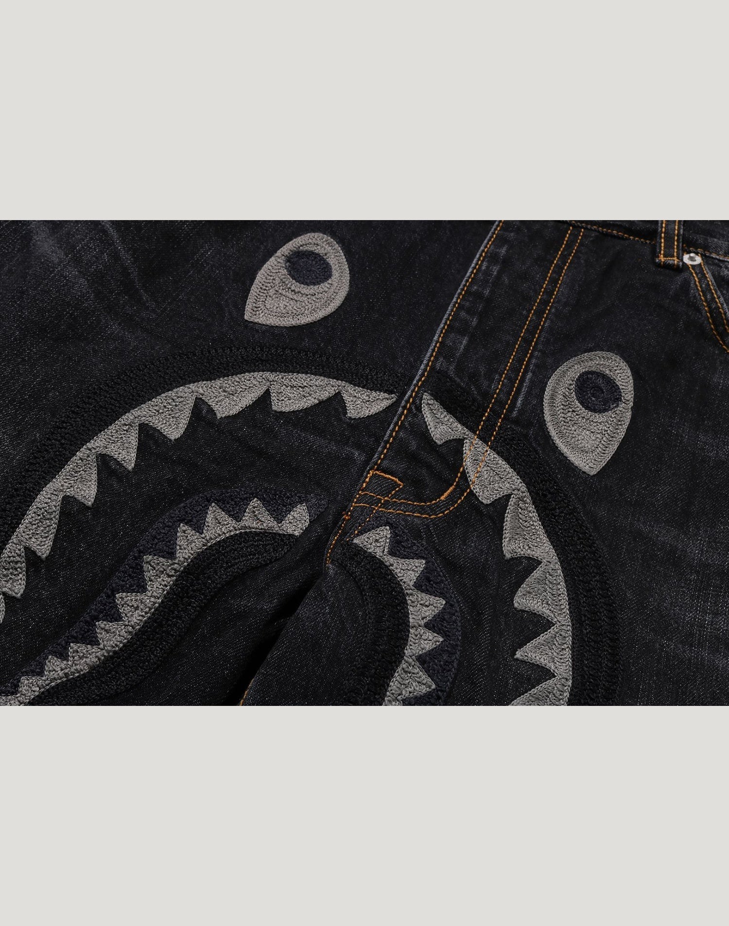 SHARK RELAXED FIT DENIM PANTS MENS