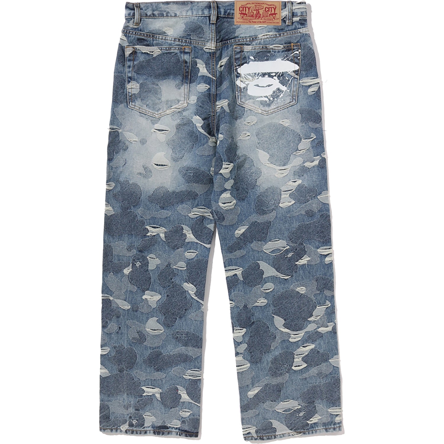 SOLID CAMO JACQUARD DENIM PANTS MENS – us.bape.com