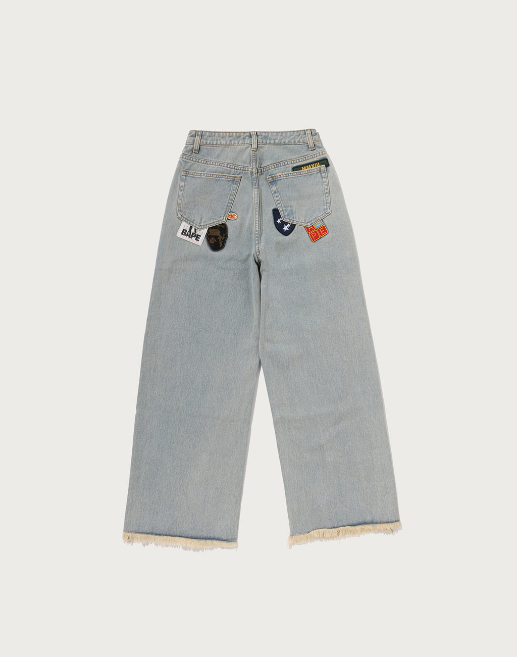 MULTI LOGO WIDE DENIM PANTS LADIES