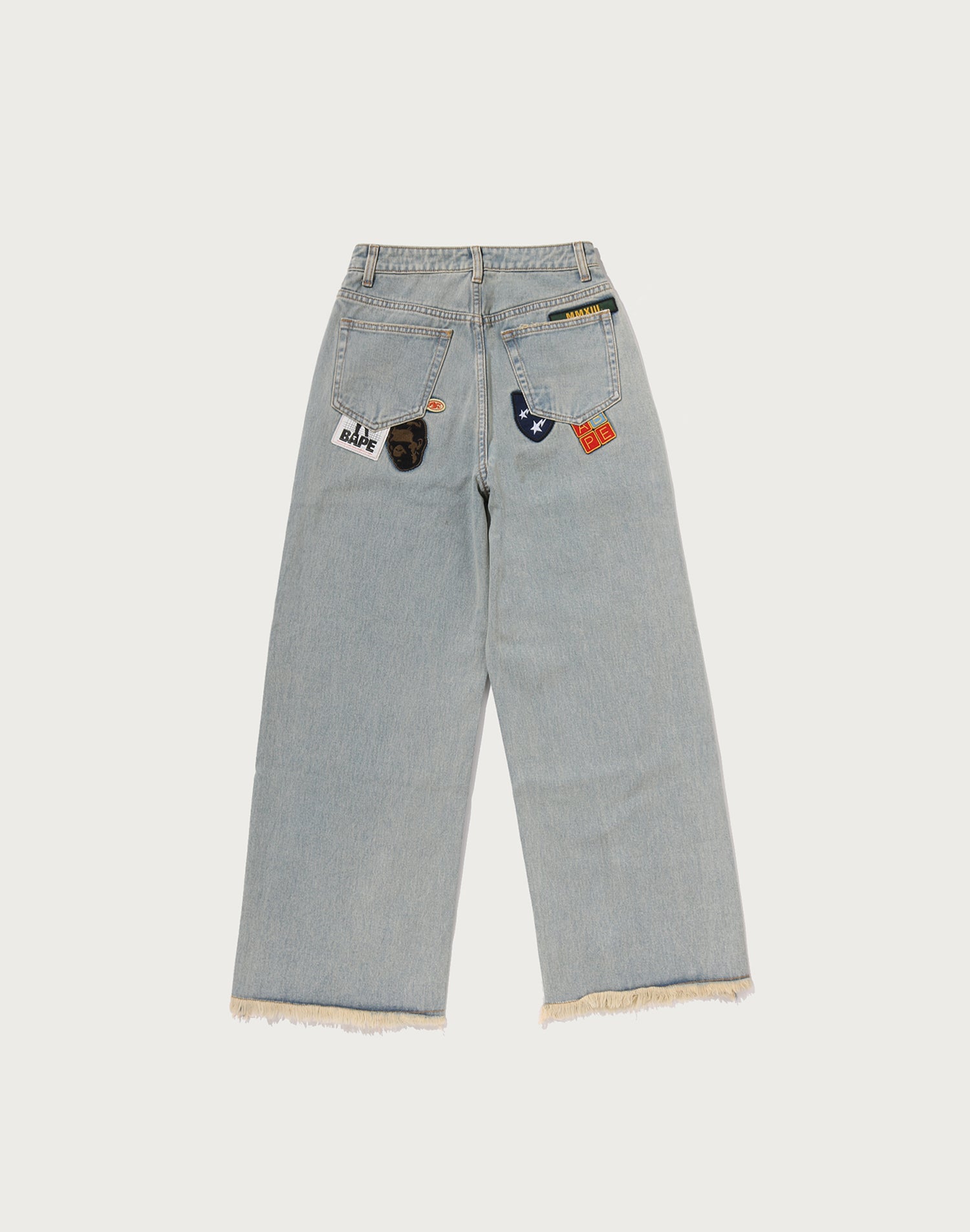 MULTI LOGO WIDE DENIM PANTS LADIES
