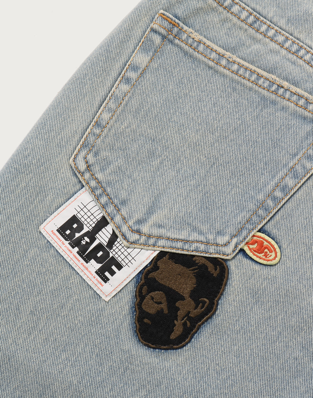 MULTI LOGO WIDE DENIM PANTS LADIES