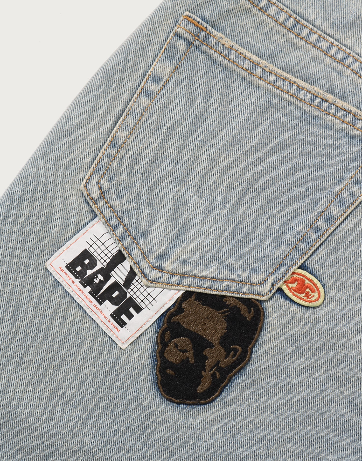 MULTI LOGO WIDE DENIM PANTS LADIES