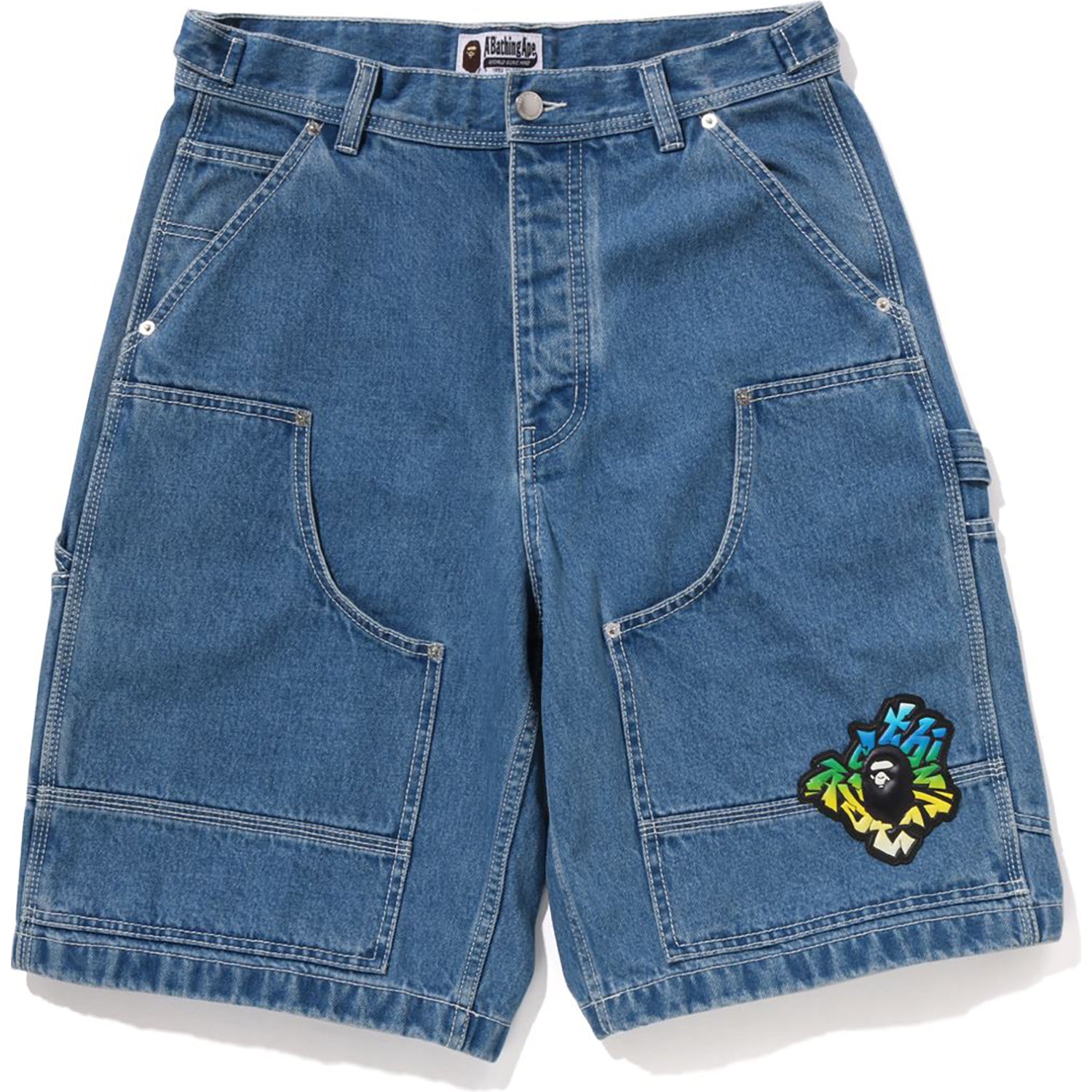 PATCH DENIM WORK SHORTS MENS – us.bape.com