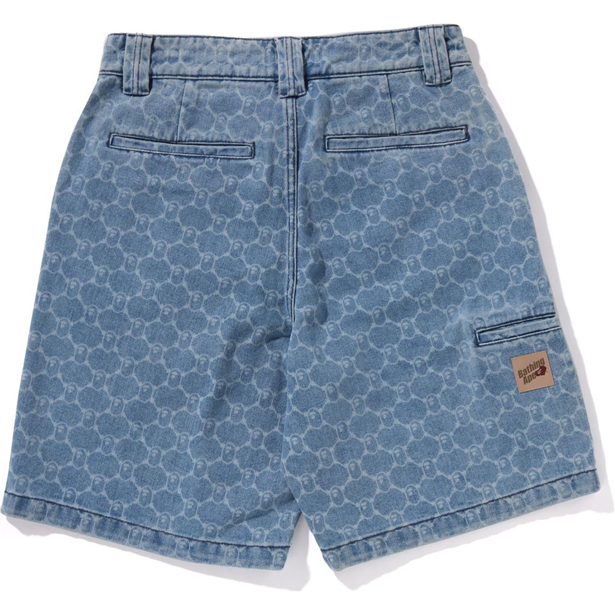 COLLEGE MONOGRAM RELAXED FIT 13OZ DENIM SHORTS MENS