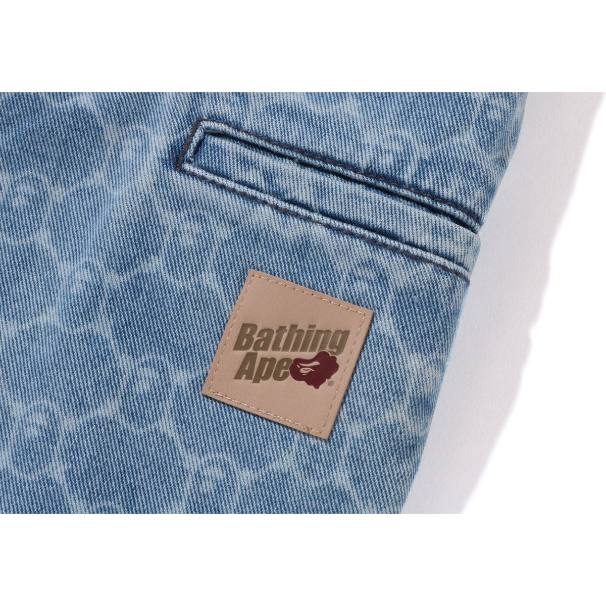 COLLEGE MONOGRAM RELAXED FIT 13OZ DENIM SHORTS MENS