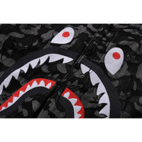 BAPE X ADIDAS CAMO JACQUARD SHARK DENIM JORTS MENS