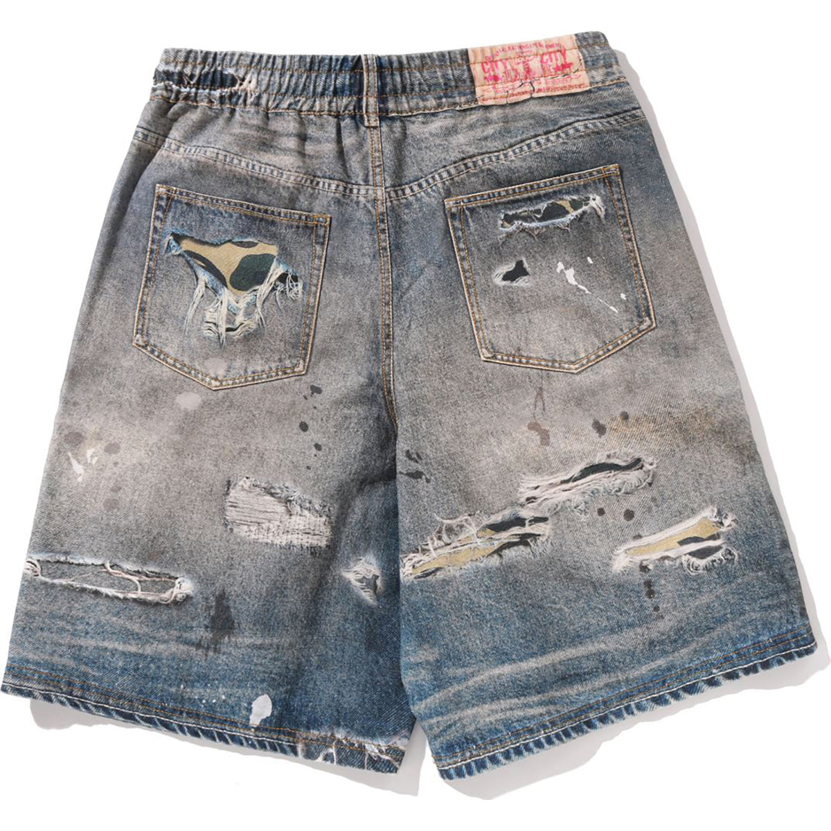 BAPE STA FAKE PRINT RELAXED FIT SHORTS MENS