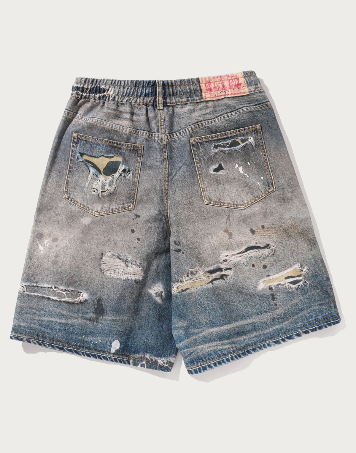 BAPE STA FAKE PRINT RELAXED FIT SHORTS MENS