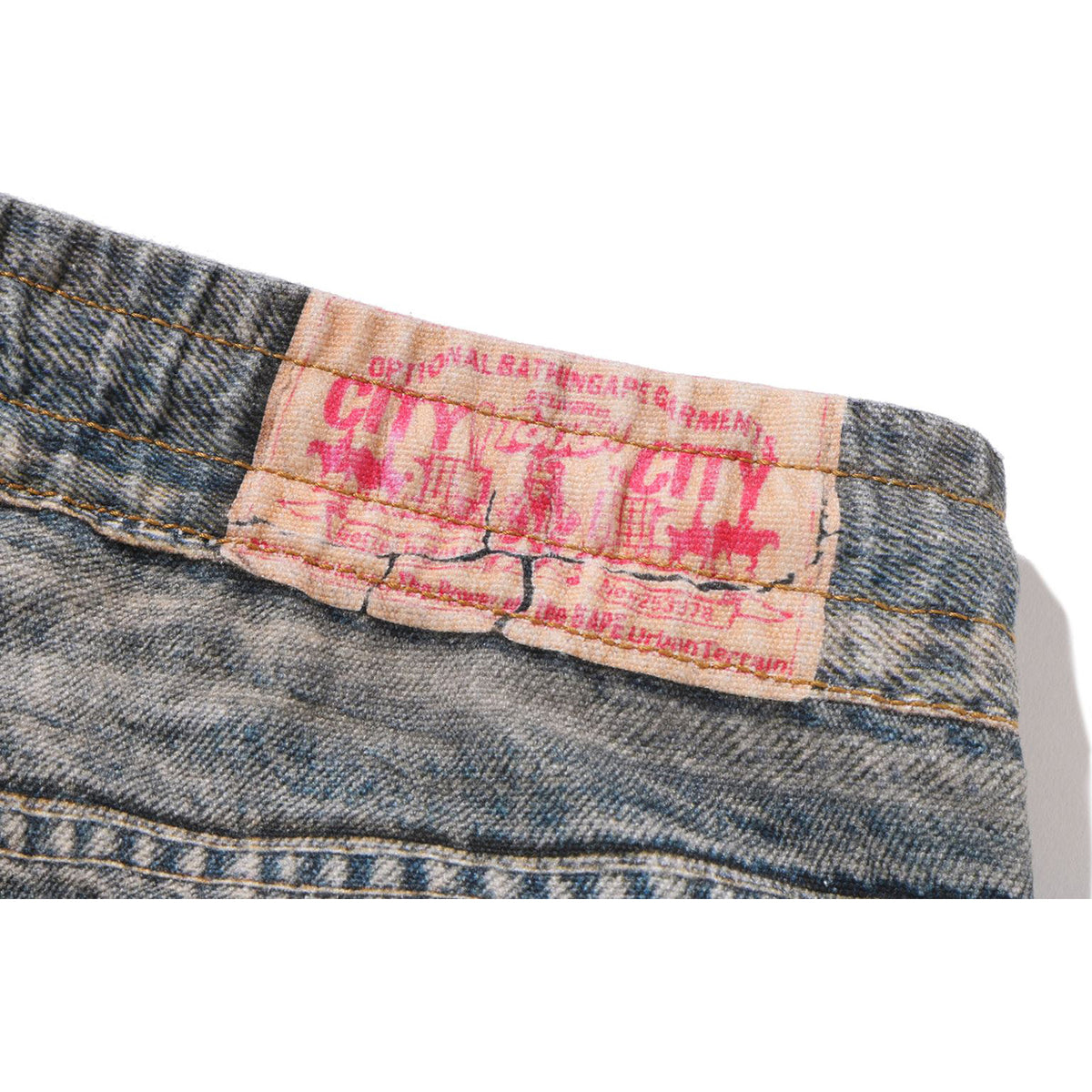 BAPE STA FAKE PRINT RELAXED FIT SHORTS MENS