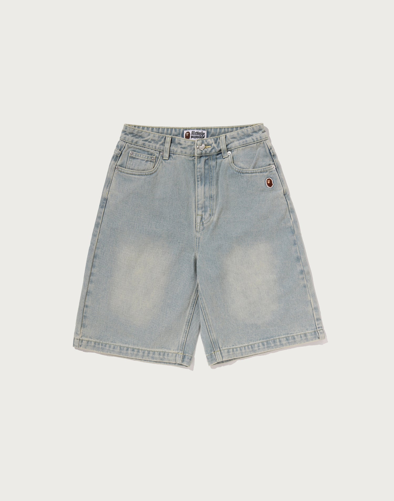 BAPE STA LOGO DENIM JORTS LADIES