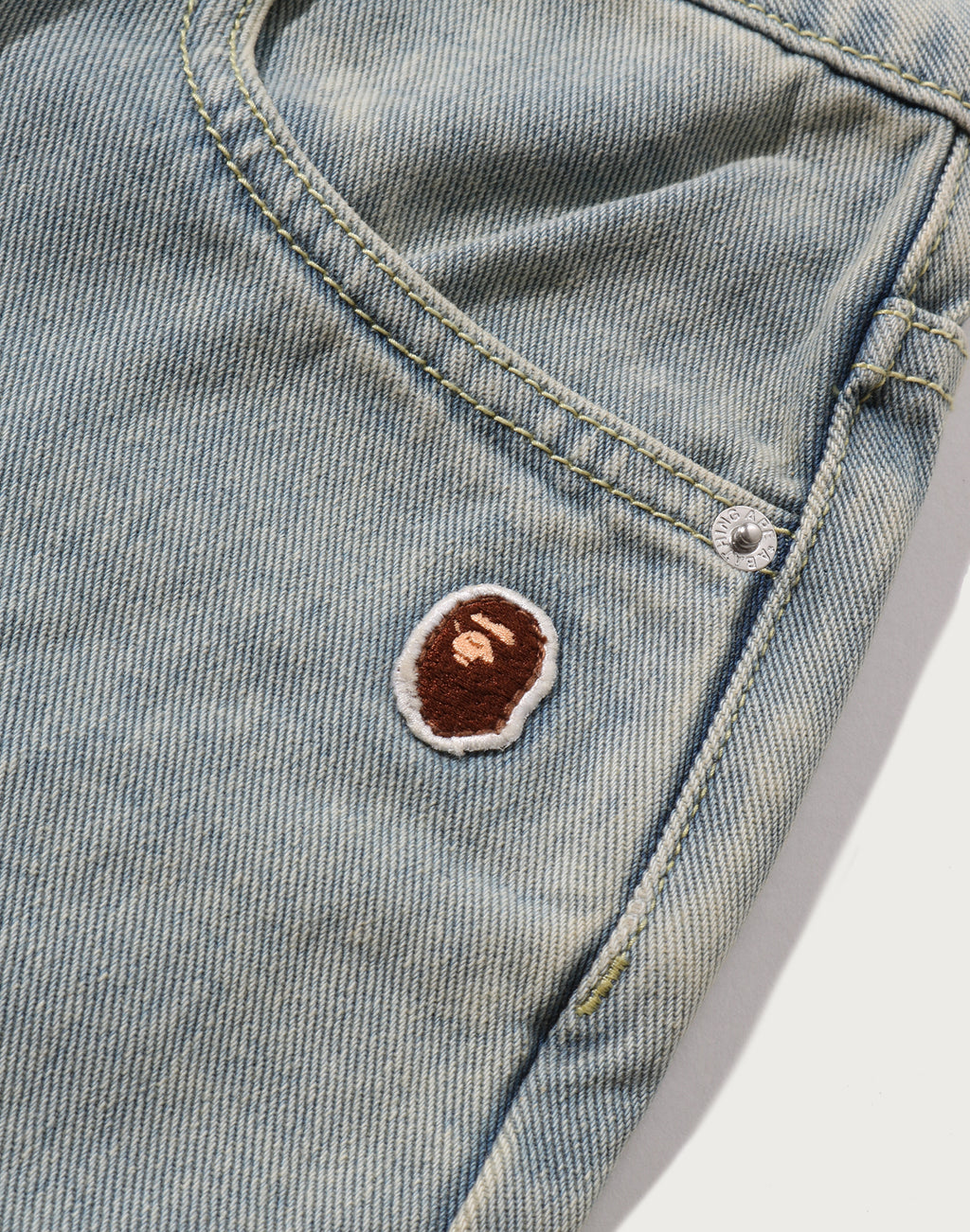 BAPE STA LOGO DENIM JORTS LADIES