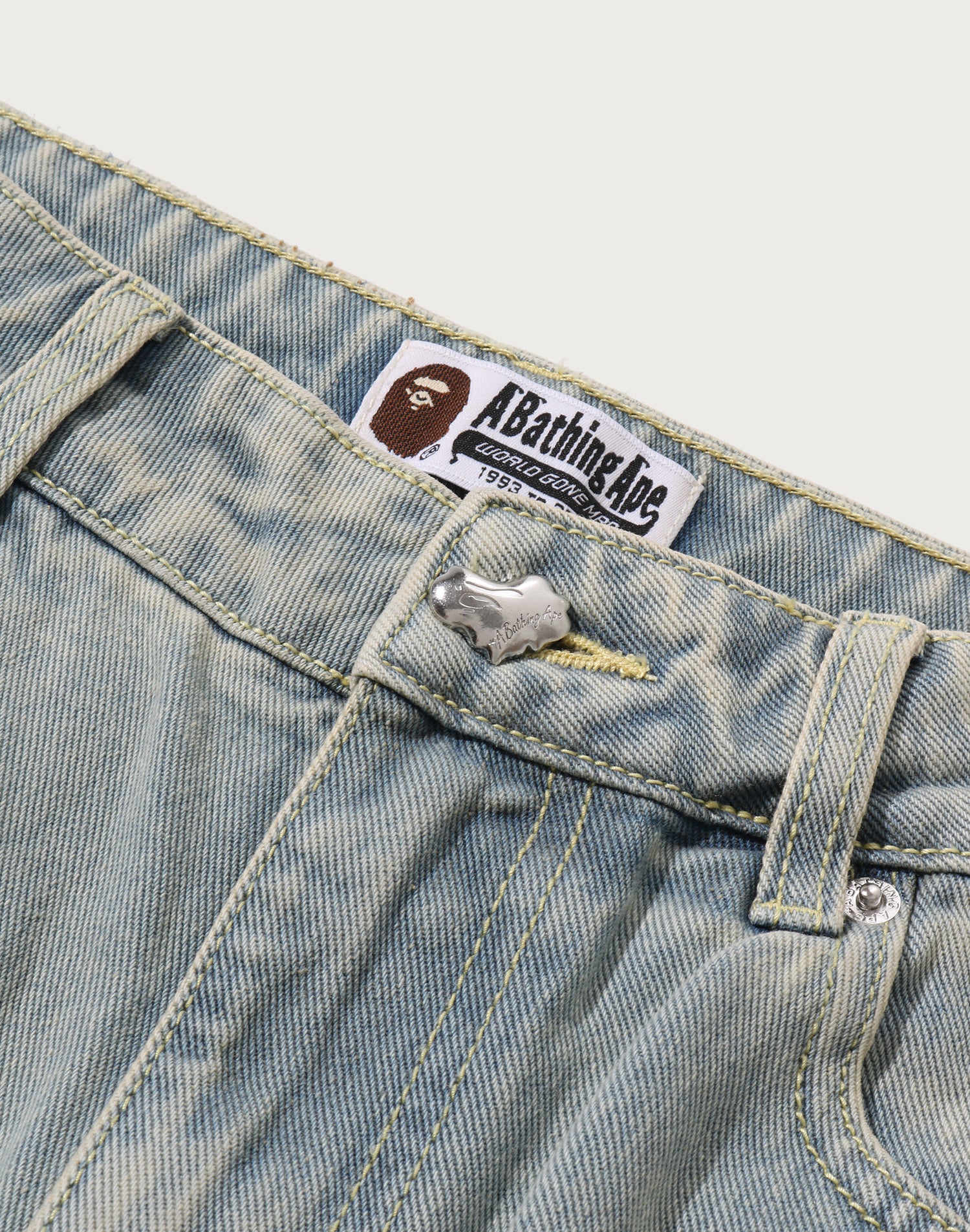 BAPE STA LOGO DENIM JORTS LADIES