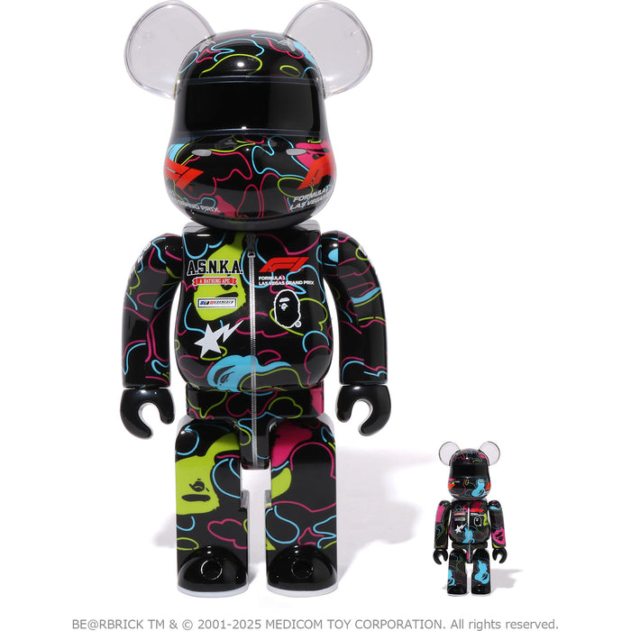 BAPE X F1 LAS VEGAS BE@RBRICK 100%&400%