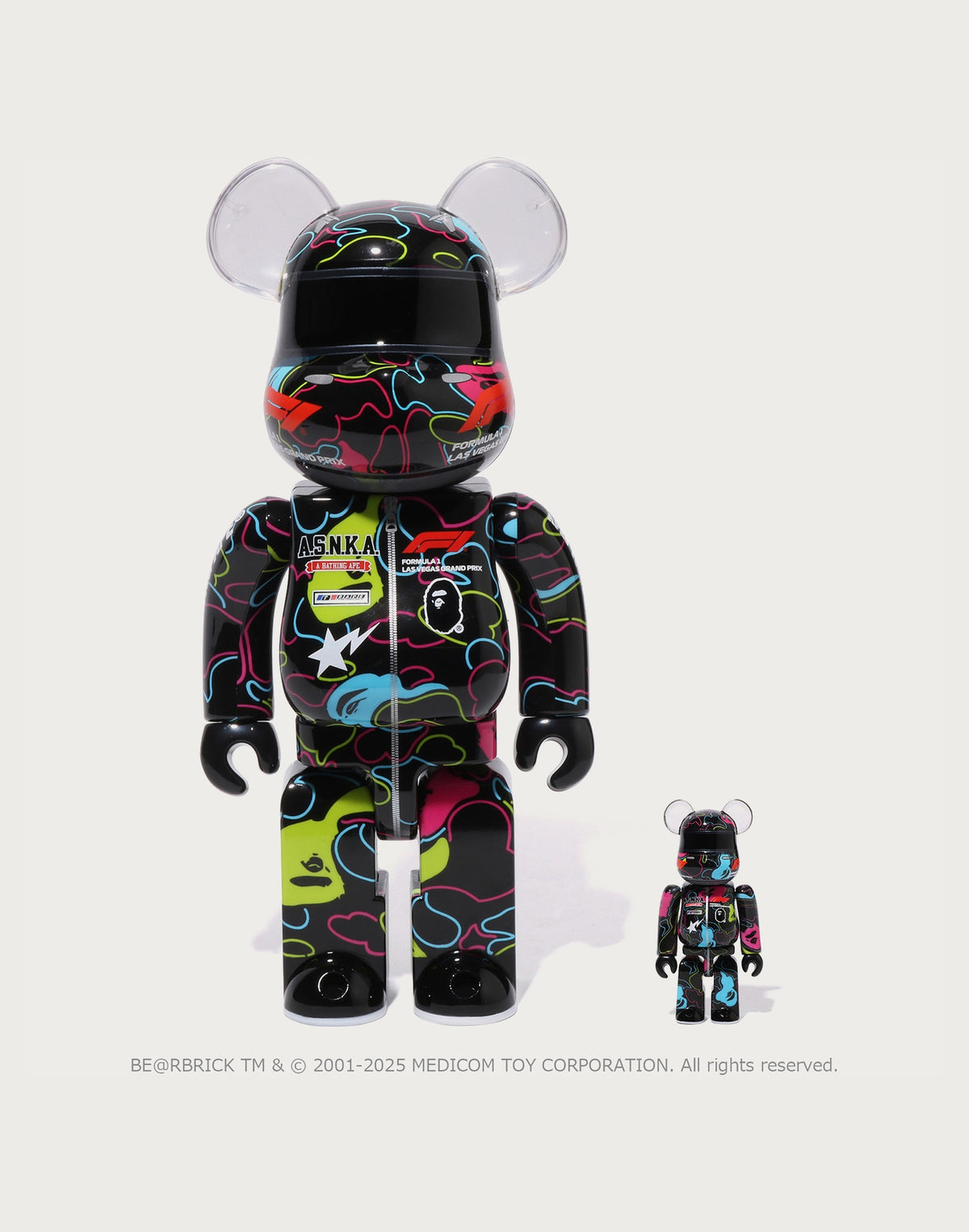 BAPE X F1 LAS VEGAS BE@RBRICK 100%&400%