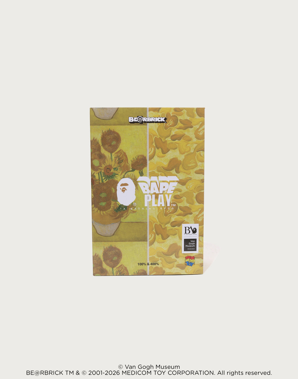 BAPE X VGM - SUNFLOWERS SHARK BE@RBRICK 100%&400%