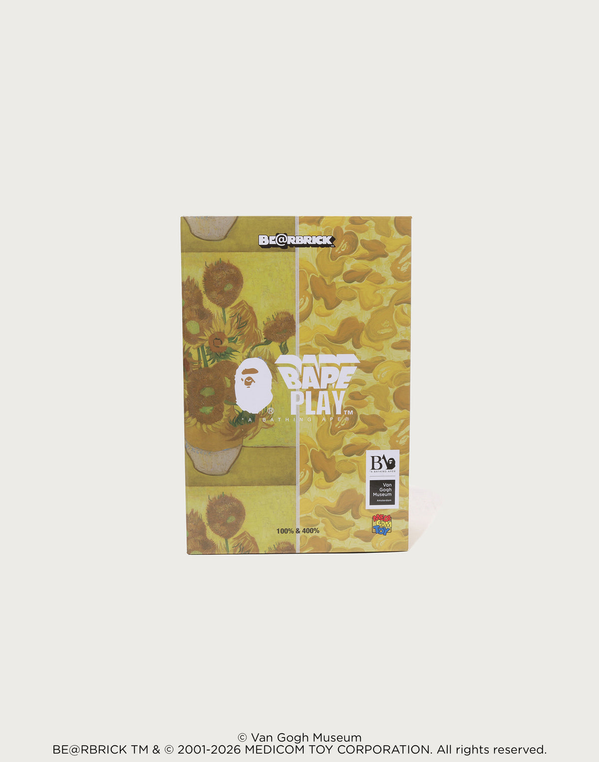 BAPE X VGM - SUNFLOWERS SHARK BE@RBRICK 100%&400%