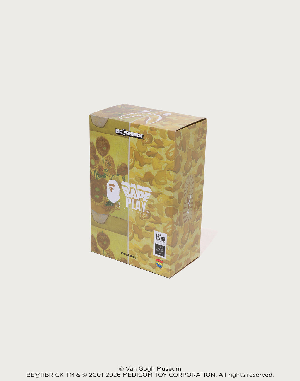 BAPE X VGM - SUNFLOWERS SHARK BE@RBRICK 100%&400%