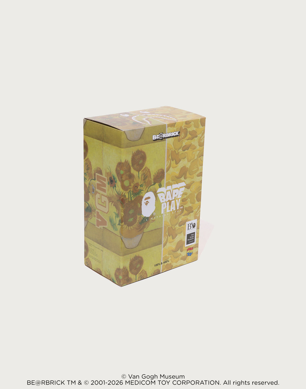 BAPE X VGM - SUNFLOWERS SHARK BE@RBRICK 100%&400%