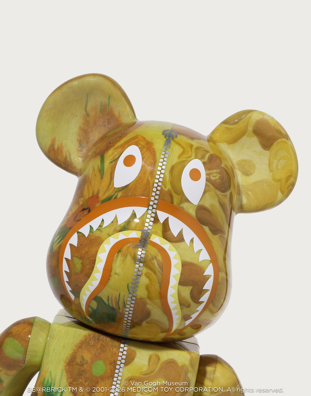 BAPE X VGM - SUNFLOWERS SHARK BE@RBRICK 100%&400%