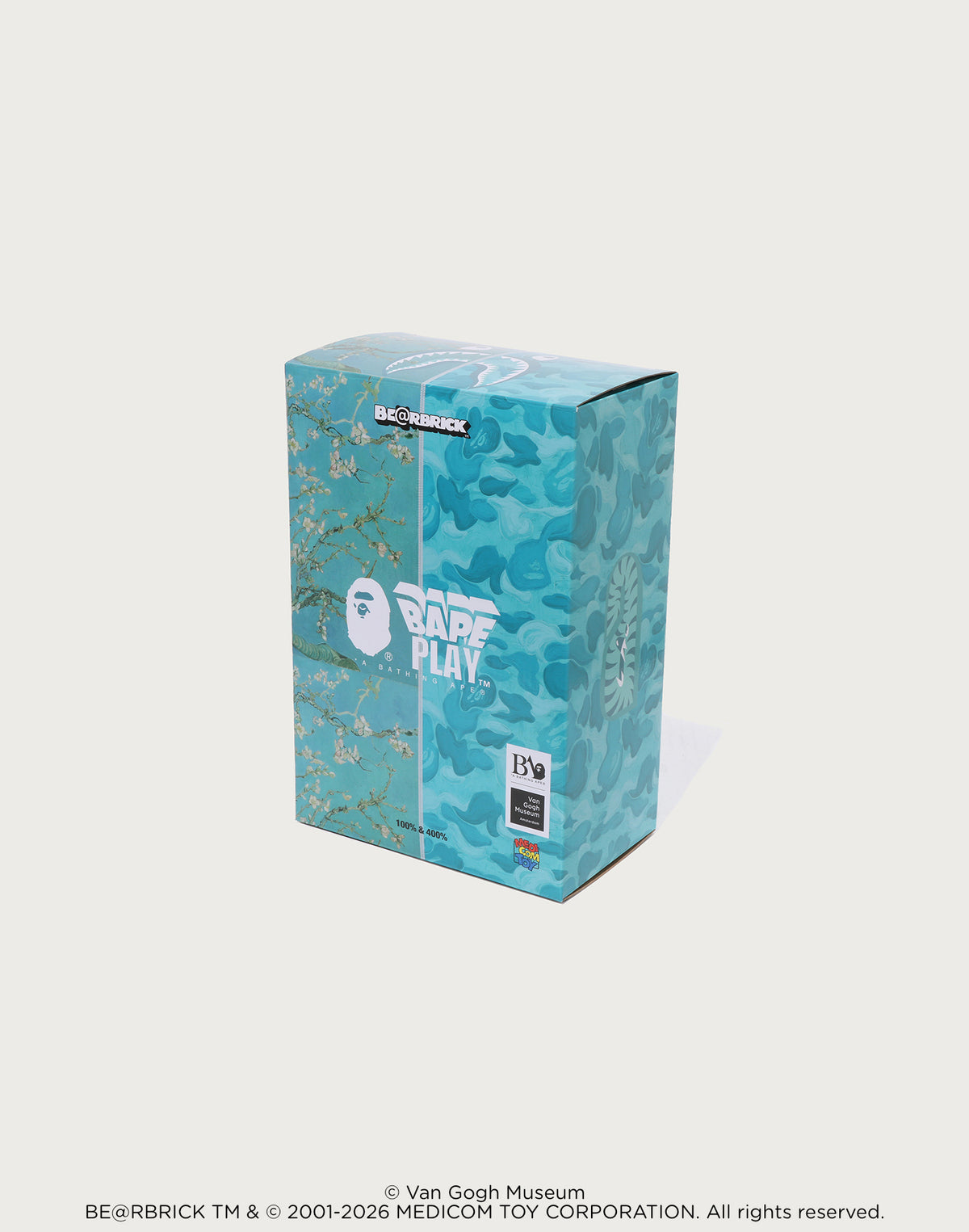 BAPE X VGM - ALMOND BLOSSOM SHARK BE@RBRICK 100%&400%