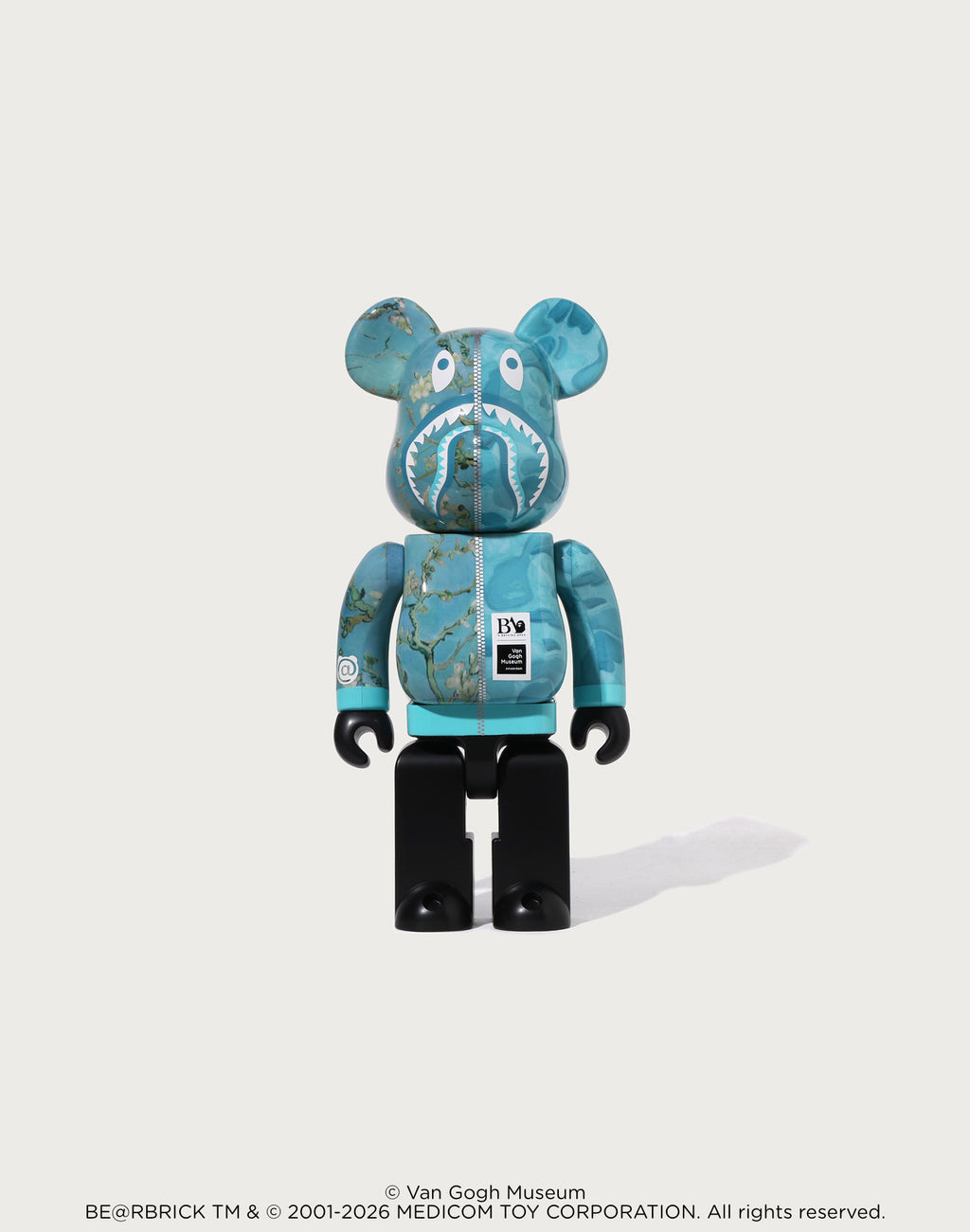 BAPE X VGM - ALMOND BLOSSOM SHARK BE@RBRICK 100%&400%