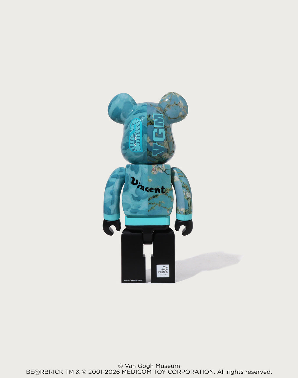 BAPE X VGM - ALMOND BLOSSOM SHARK BE@RBRICK 100%&400%