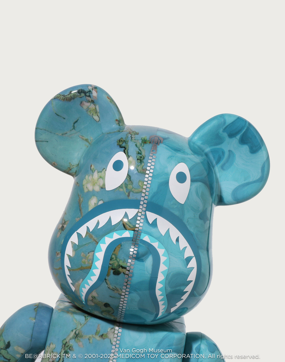 BAPE X VGM - ALMOND BLOSSOM SHARK BE@RBRICK 100%&400%