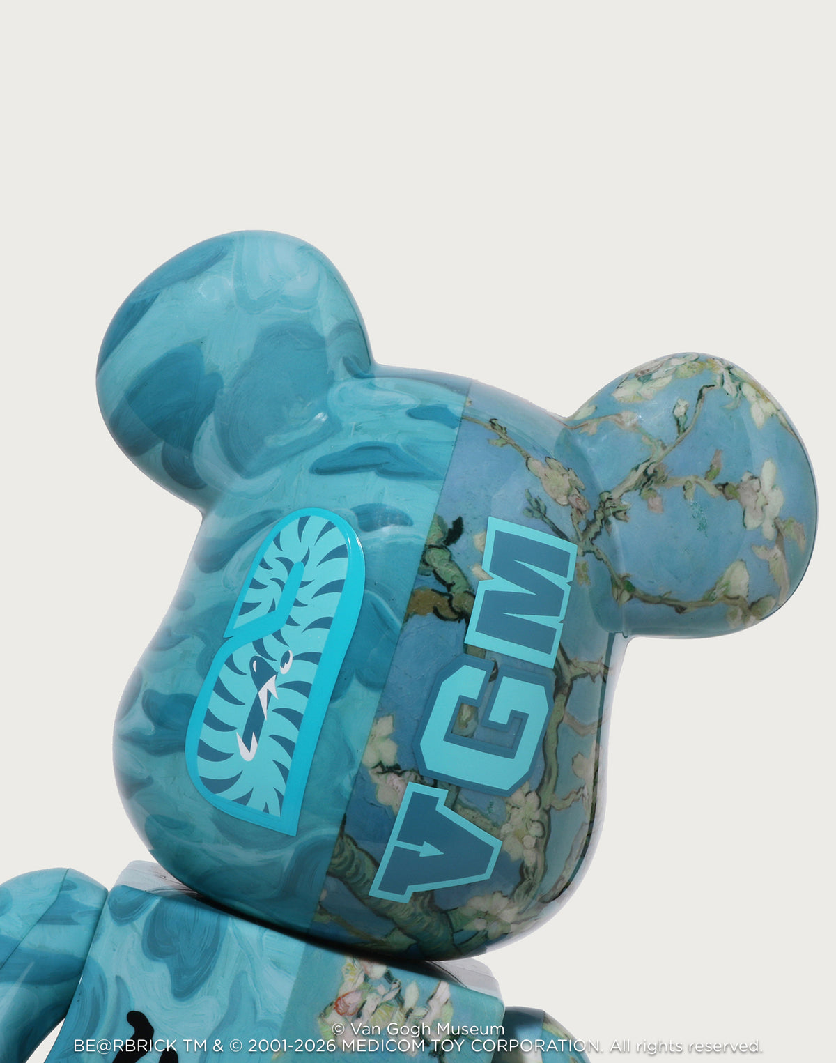 BAPE X VGM - ALMOND BLOSSOM SHARK BE@RBRICK 100%&400%