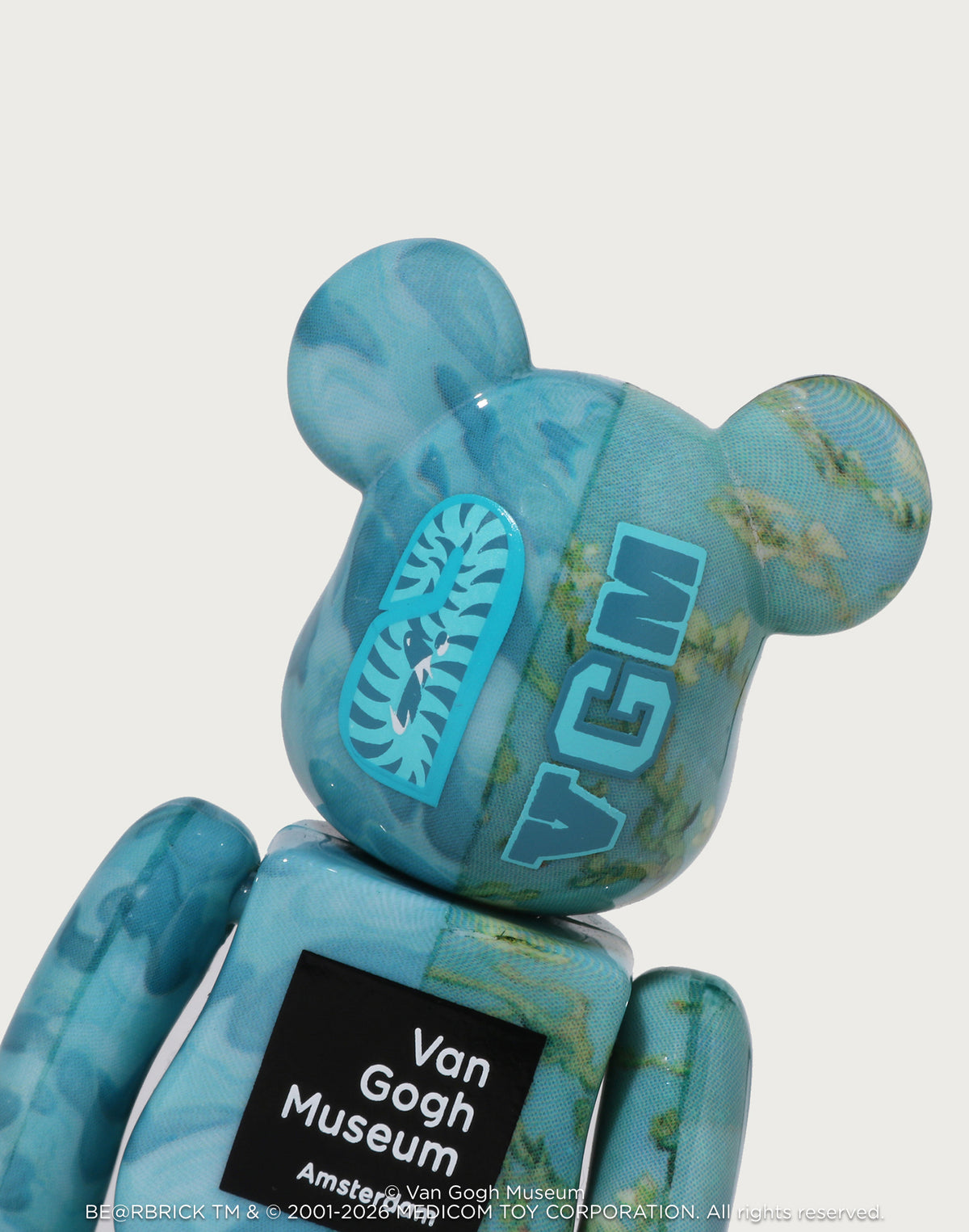 BAPE X VGM - ALMOND BLOSSOM SHARK BE@RBRICK 100%&400%