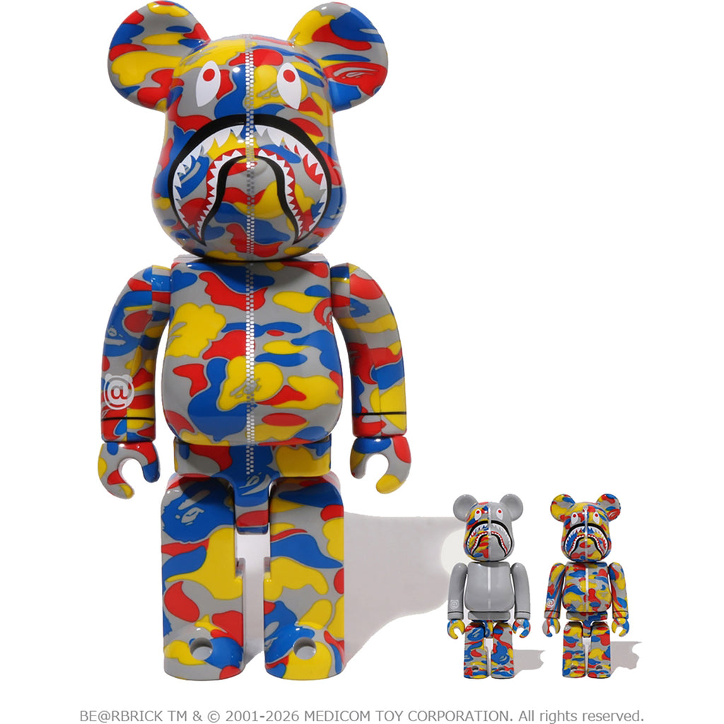 BAPE X MEDICOM TOY 30TH ANNIV. SHARK HOODIE BE@RBRICK 100%&400%