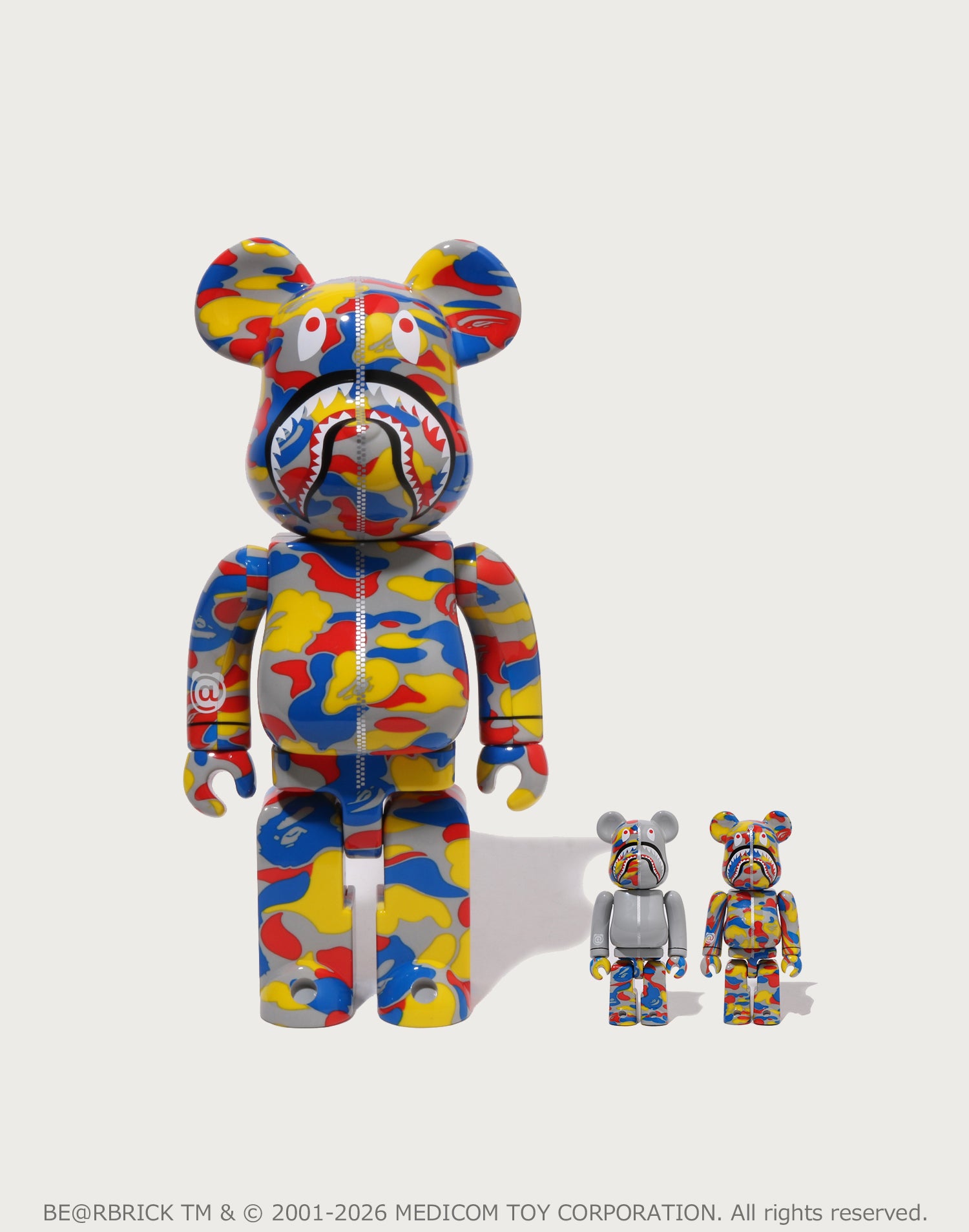 BAPE X MEDICOM TOY 30TH ANNIV. SHARK HOODIE BE@RBRICK 100%&400%