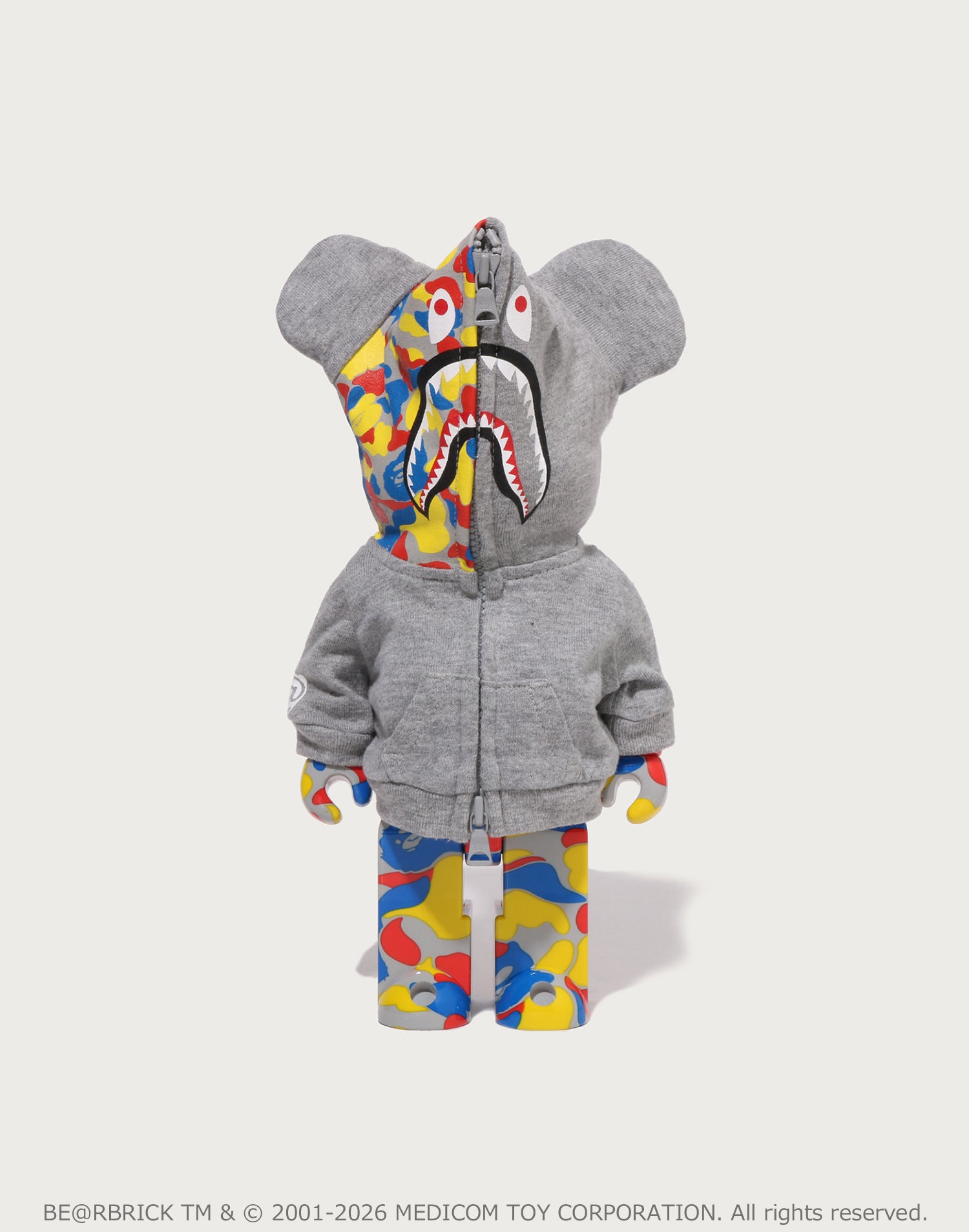 BAPE X MEDICOM TOY 30TH ANNIV. SHARK HOODIE BE@RBRICK 100%&400%
