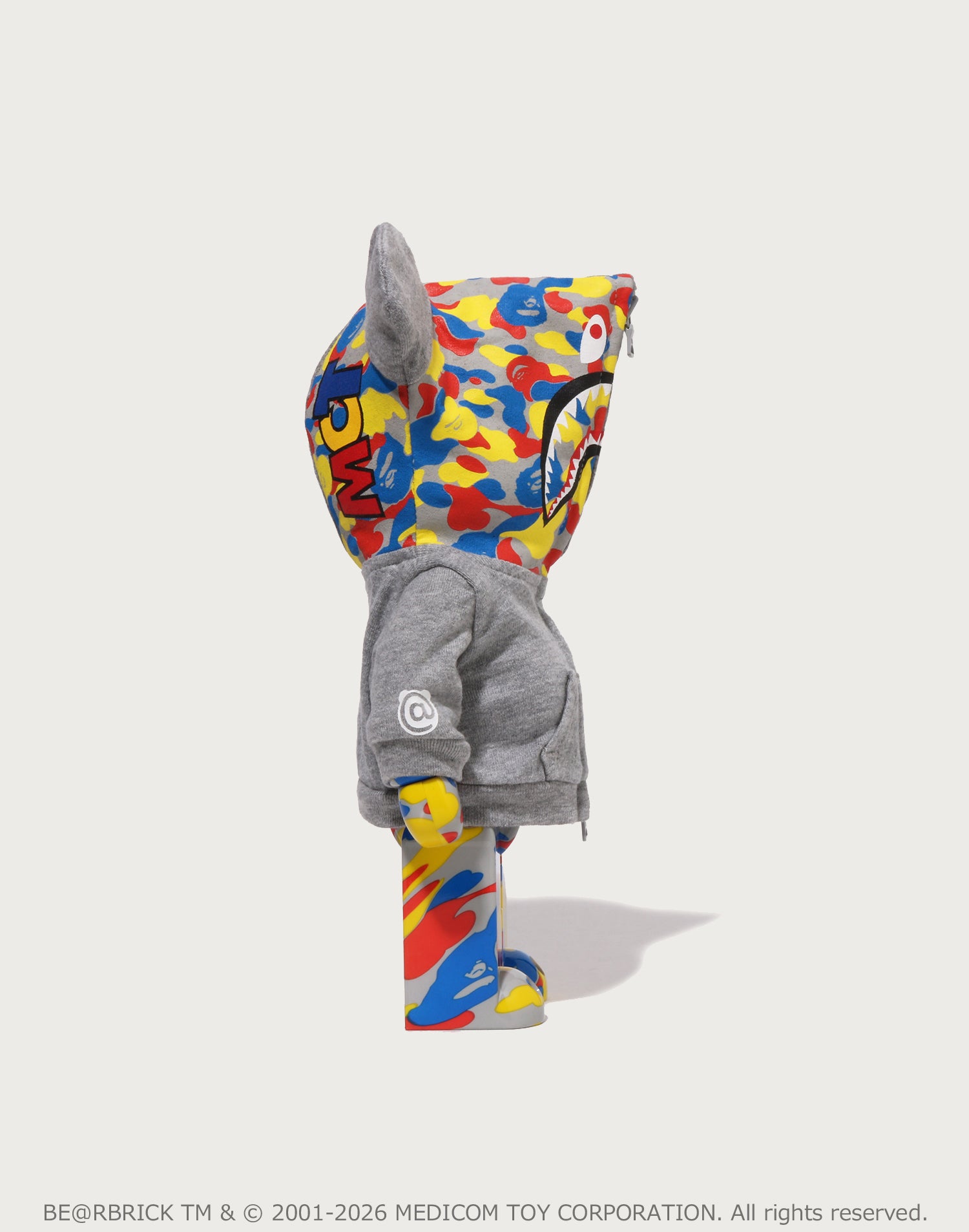 BAPE X MEDICOM TOY 30TH ANNIV. SHARK HOODIE BE@RBRICK 100%&400%