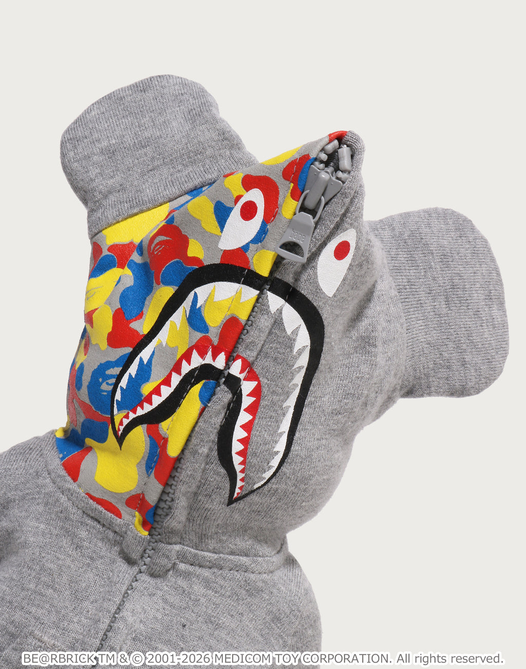 BAPE X MEDICOM TOY 30TH ANNIV. SHARK HOODIE BE@RBRICK 100%&400%