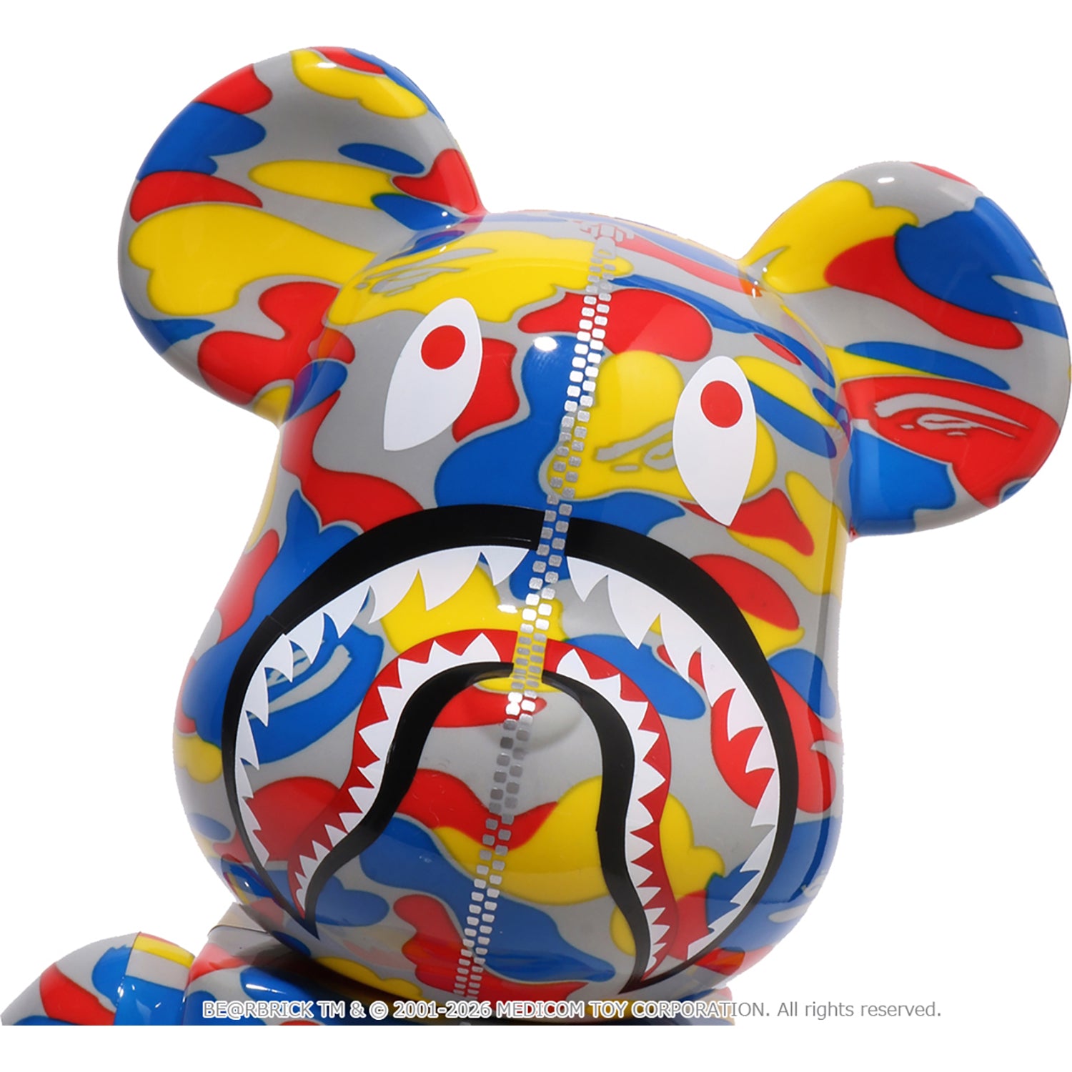 BAPE X MEDICOM TOY 30TH ANNIV. SHARK HOODIE BE@RBRICK 100%&400%