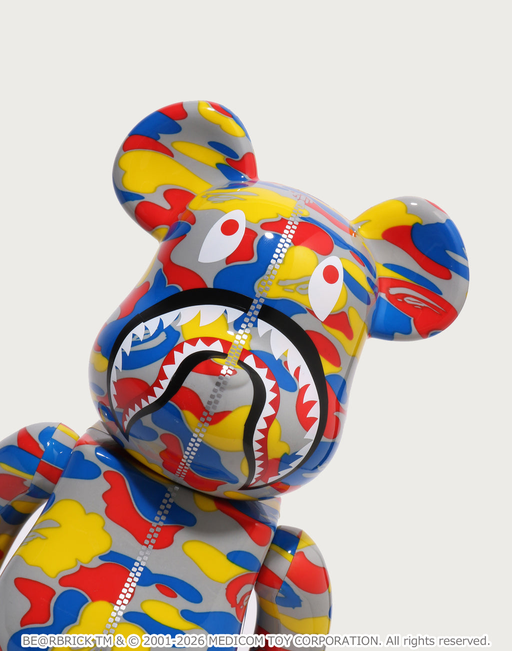 BAPE X MEDICOM TOY 30TH ANNIV. SHARK HOODIE BE@RBRICK 100%&400%