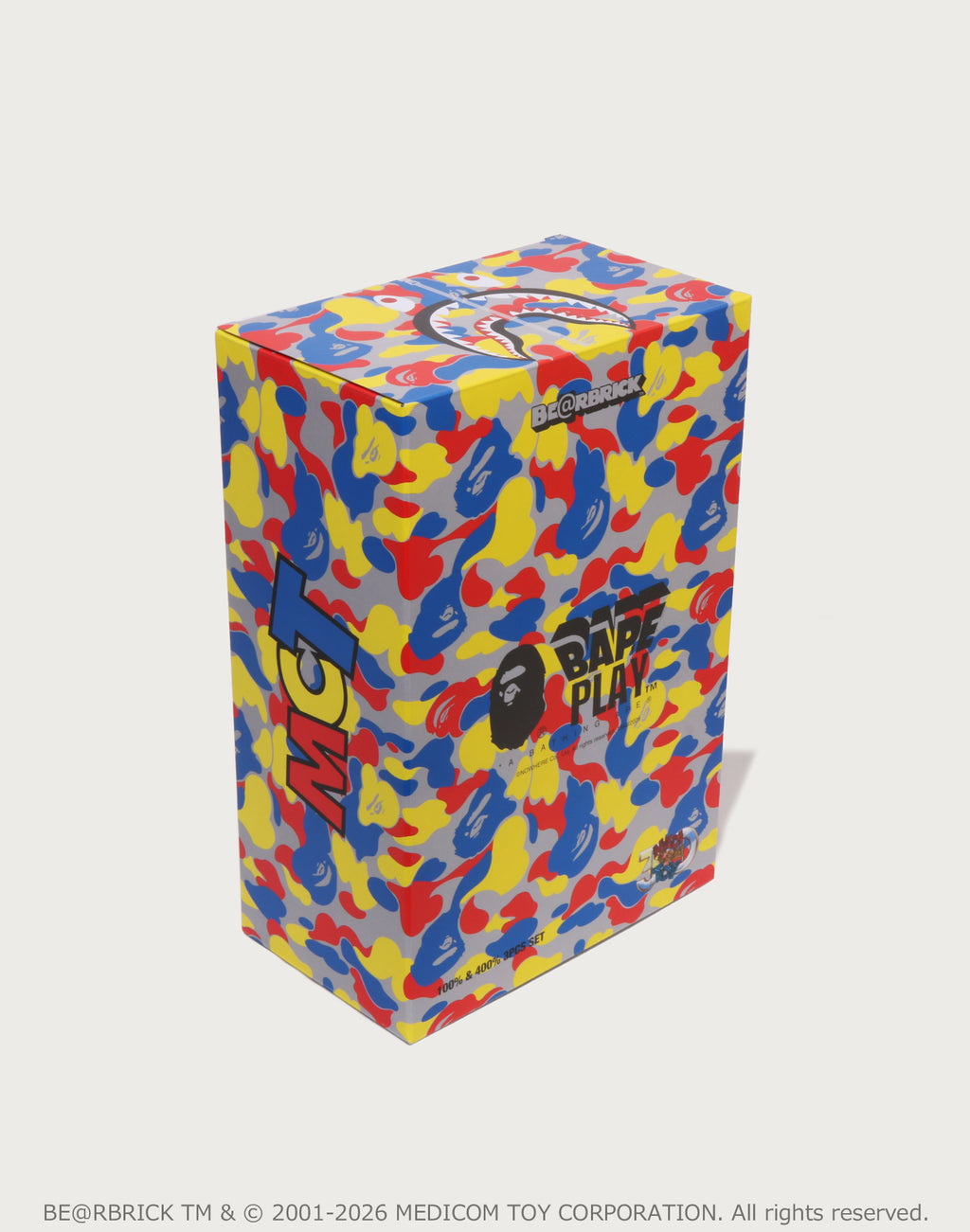BAPE X MEDICOM TOY 30TH ANNIV. SHARK HOODIE BE@RBRICK 100%&400%