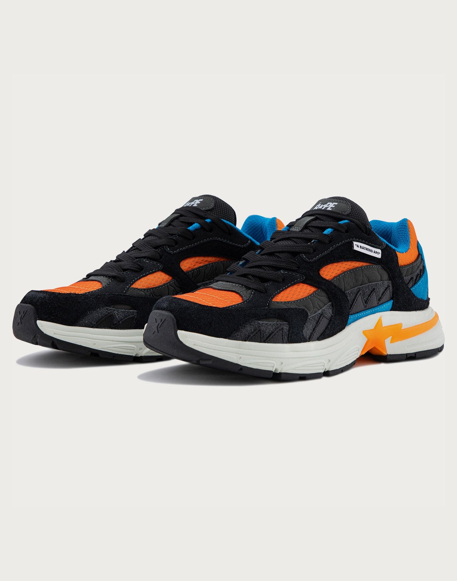 BAPE Mens SHARK STA #2 2025 Sneaker Multi Color Premium athletic